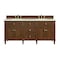 James Martin Vanities 72'' Double Vanity, Mid-Century Walnut w/ 3 CM Eternal Marfil Quartz Top 424-V72-WLT-3EMR - alternate 1